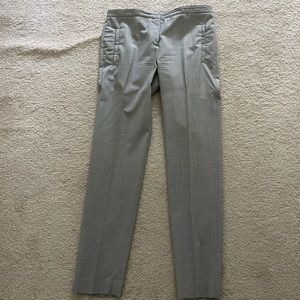 Theory light grey cropped slacks